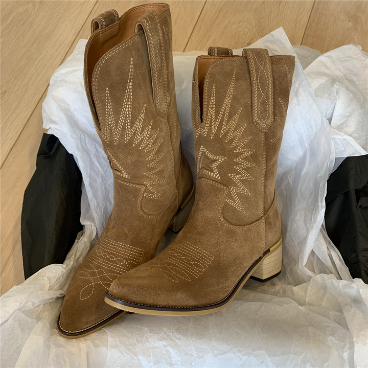 Cowboylaarzen met Stikseldetail Stijlvol en Comfortabel
