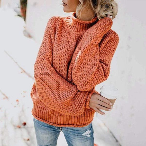 Evy Dames Trui Lange Mouw | Gebreid Met Col