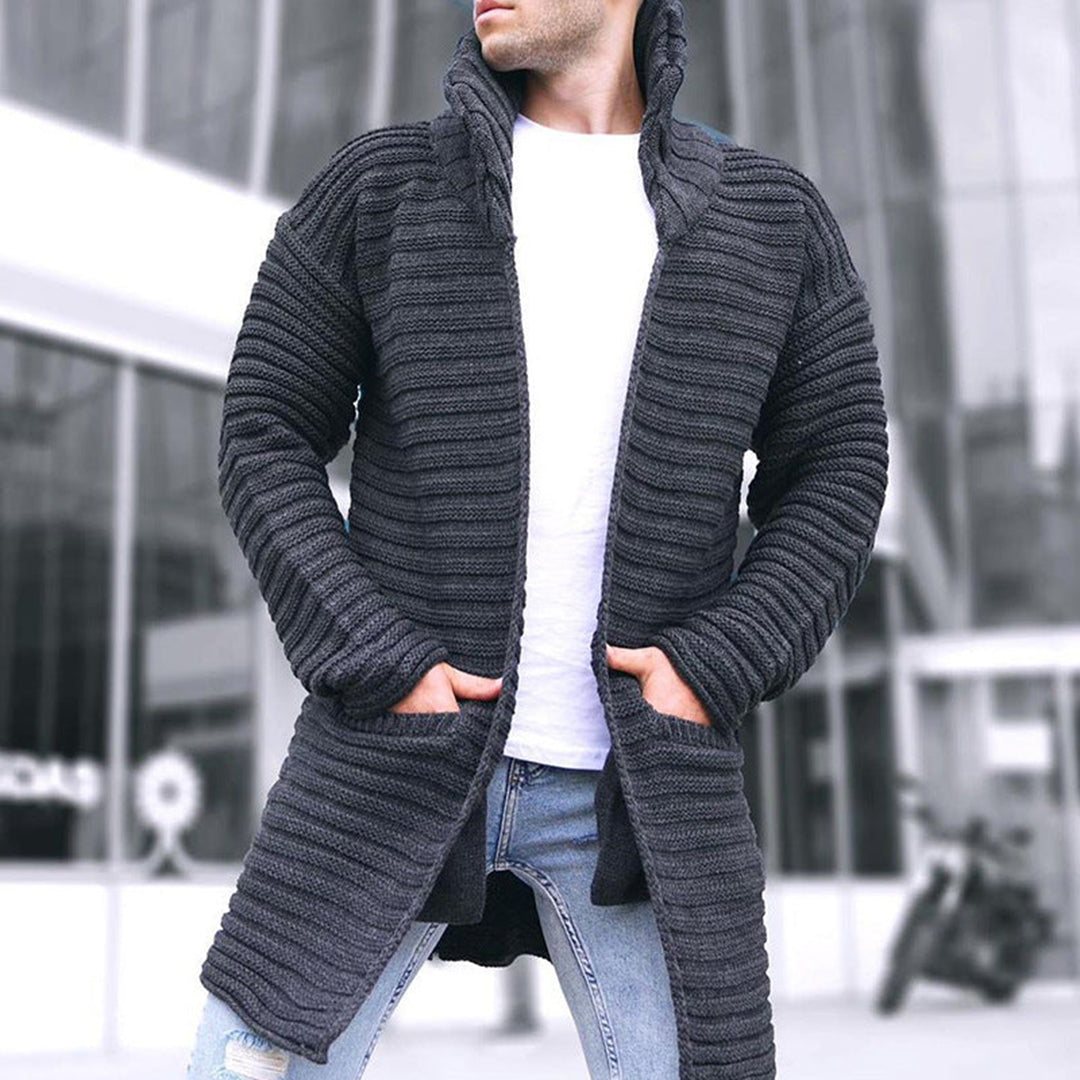 Miro - Moderne Lange Gebreide Heren Cardigan