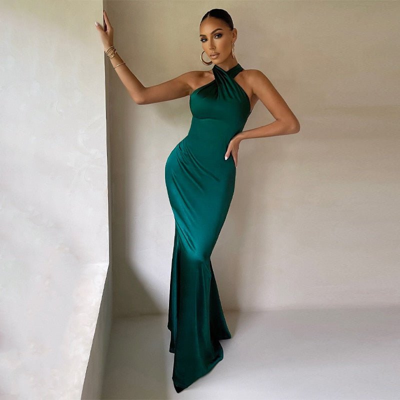 Elegante Halter Avondjurk met Nauwsluitende Pasvorm