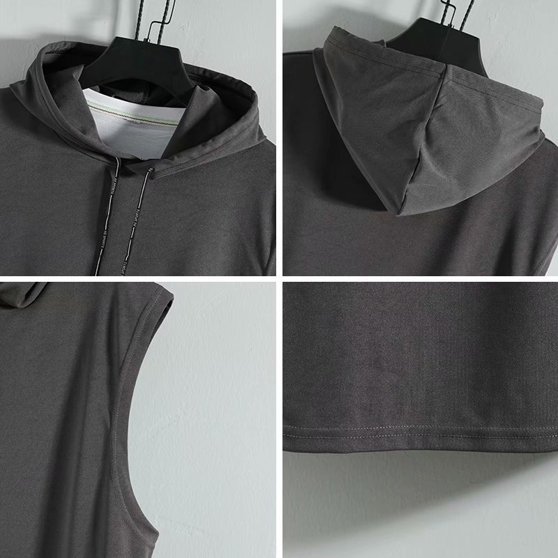 Flex-Fit – Mouwloos Sportshirt met Capuchon voor Heren