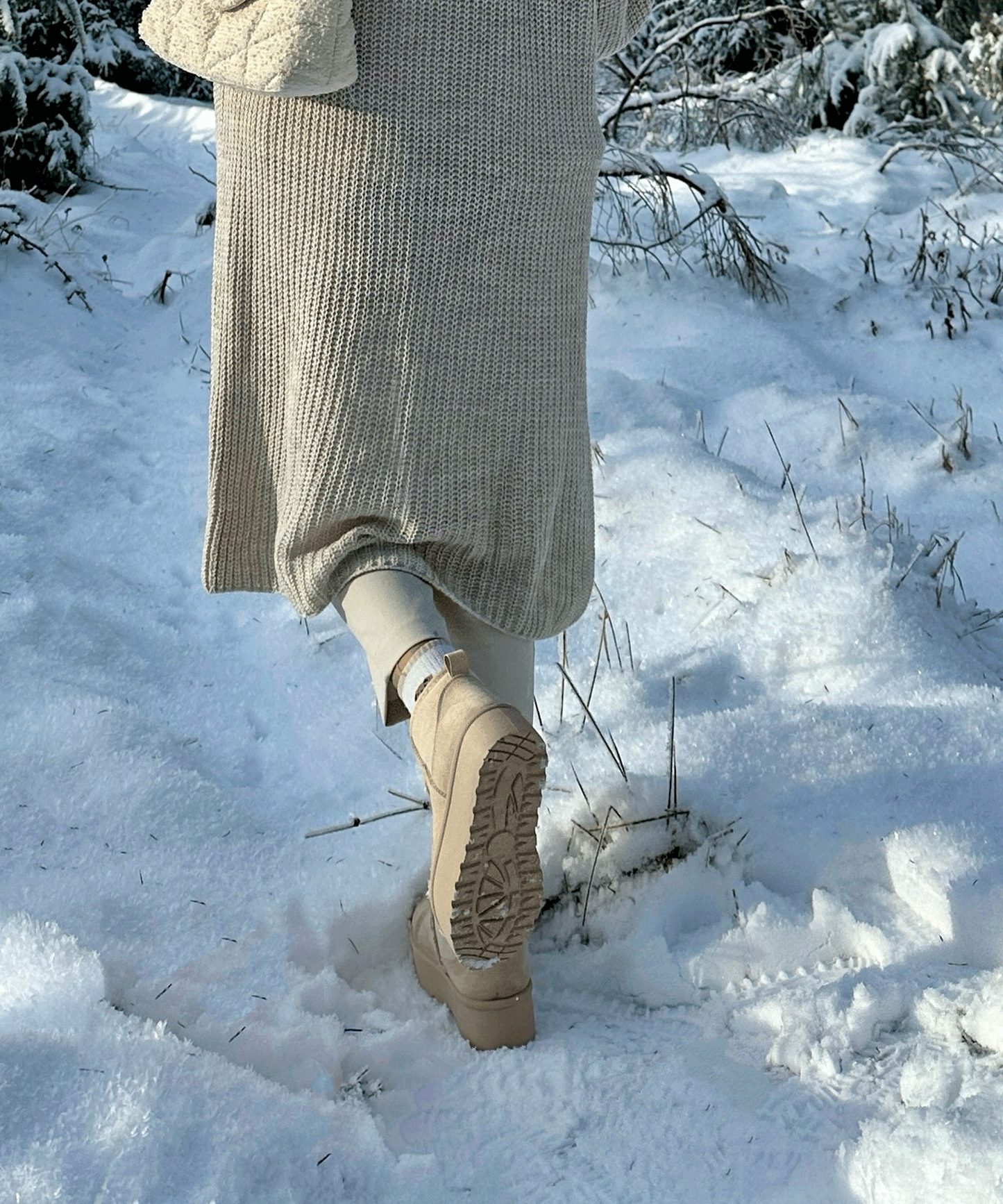 Beige Boots Dames | Warme Voering