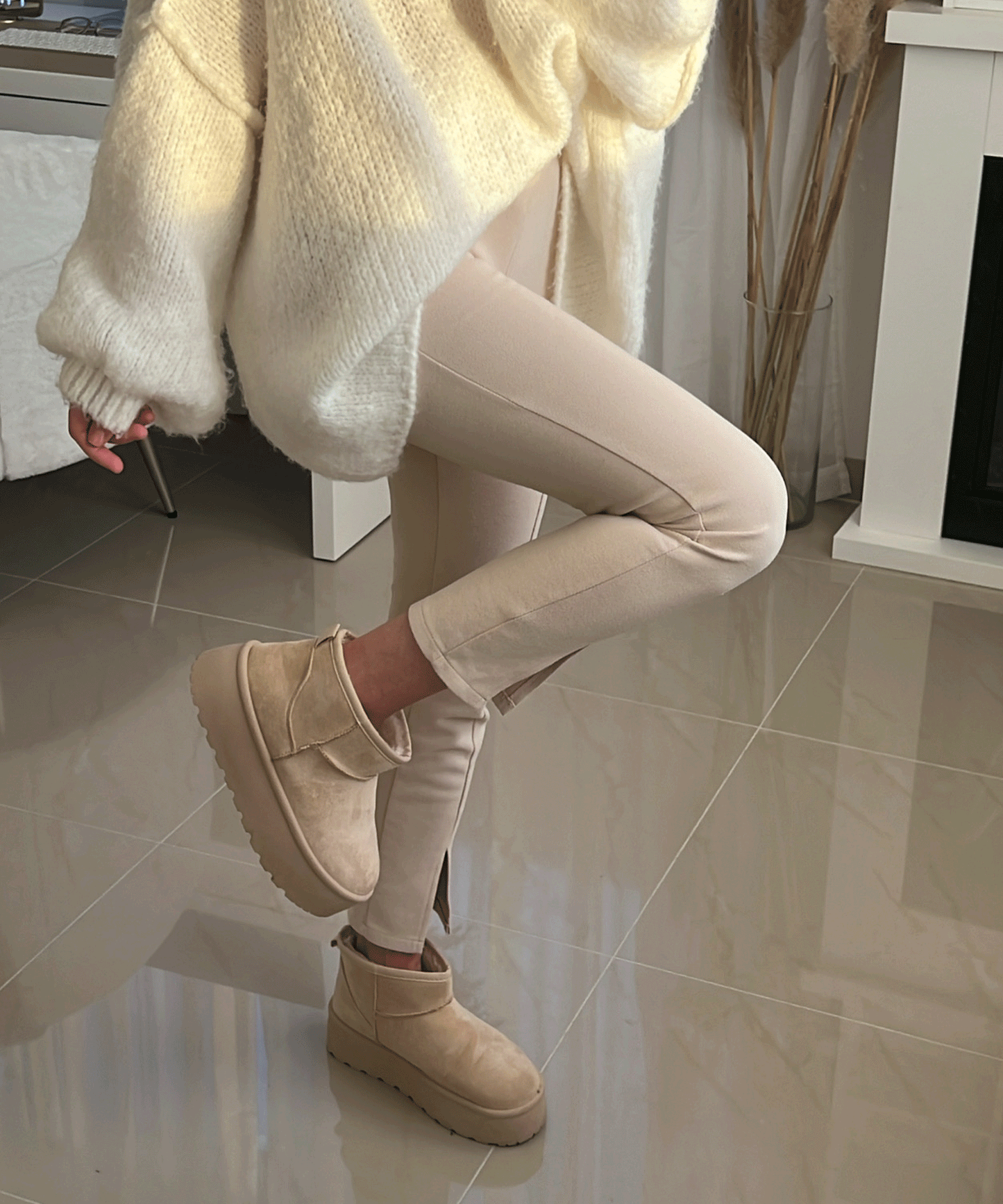 Beige Boots Dames | Warme Voering