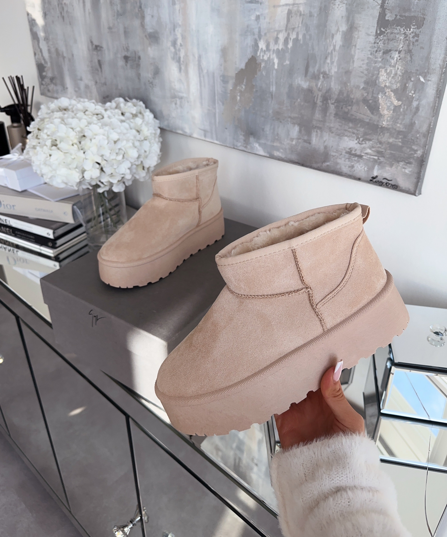 Beige Boots Dames | Warme Voering