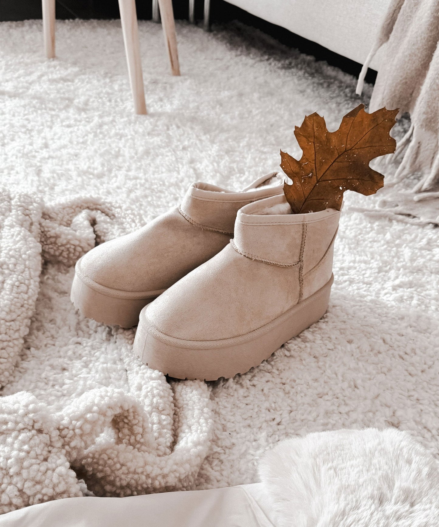 Beige Boots Dames | Warme Voering