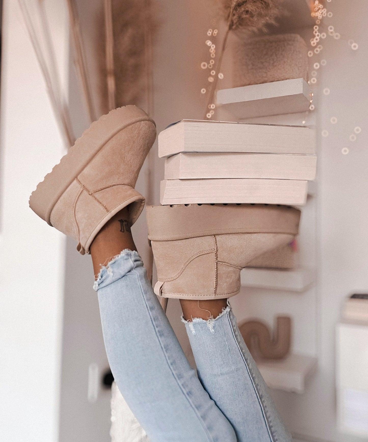 Beige Boots Dames | Warme Voering