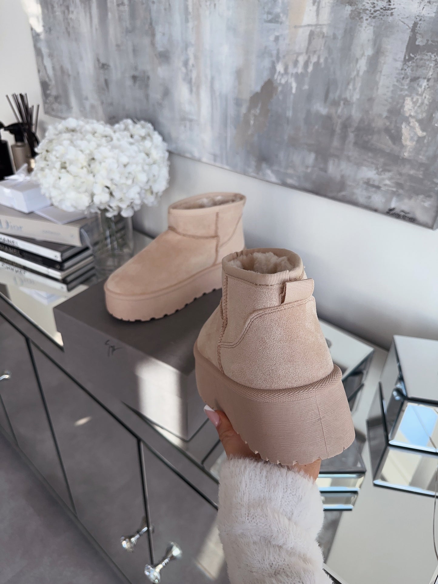 Beige Boots Dames | Warme Voering