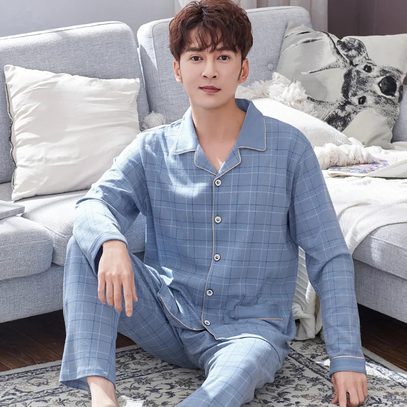 Reece - Winter Katoenen Pyjama Set voor Mannen