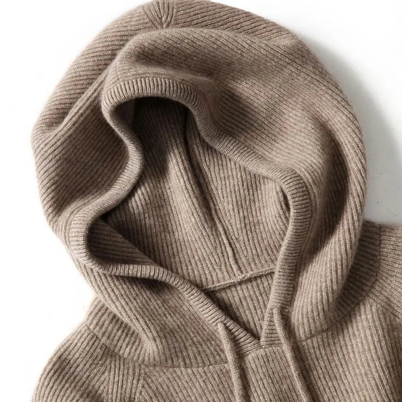 Dames Gebreide Hoodie | Zachte Trui met Capuchon