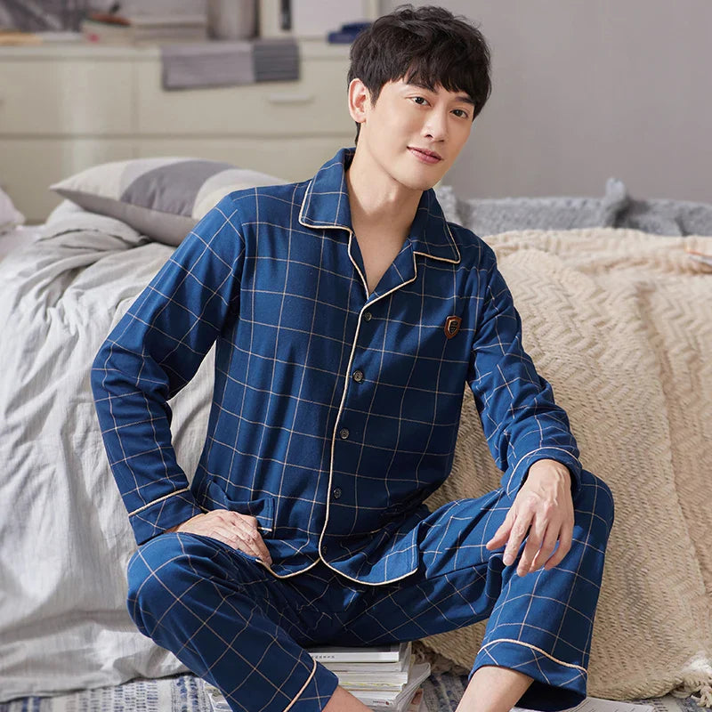 Reece - Winter Katoenen Pyjama Set voor Mannen