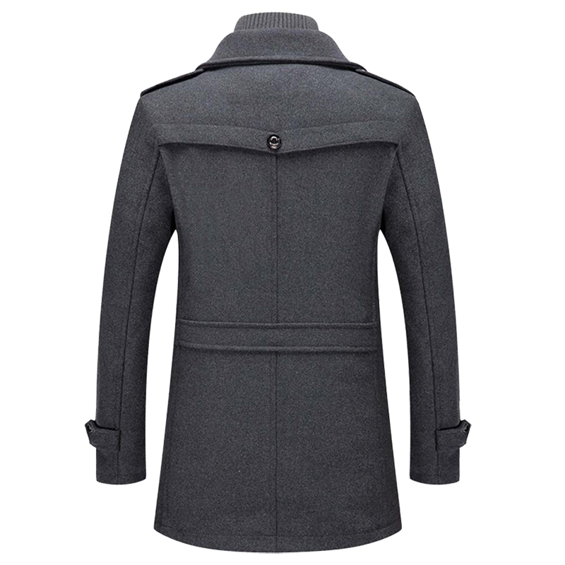 Heren Winterjas Lang | Met Colkraag en Knoopsluiting