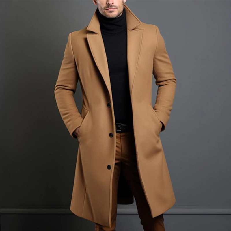Heren Winterjas Lang | Met Knoopsluiting