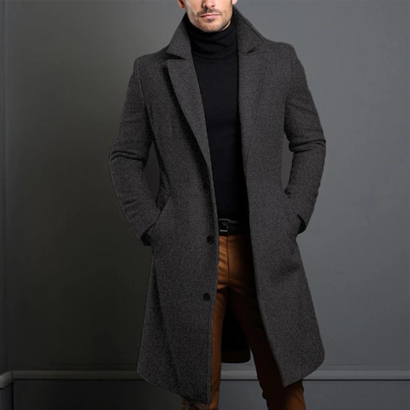 Heren Winterjas Lang | Met Knoopsluiting