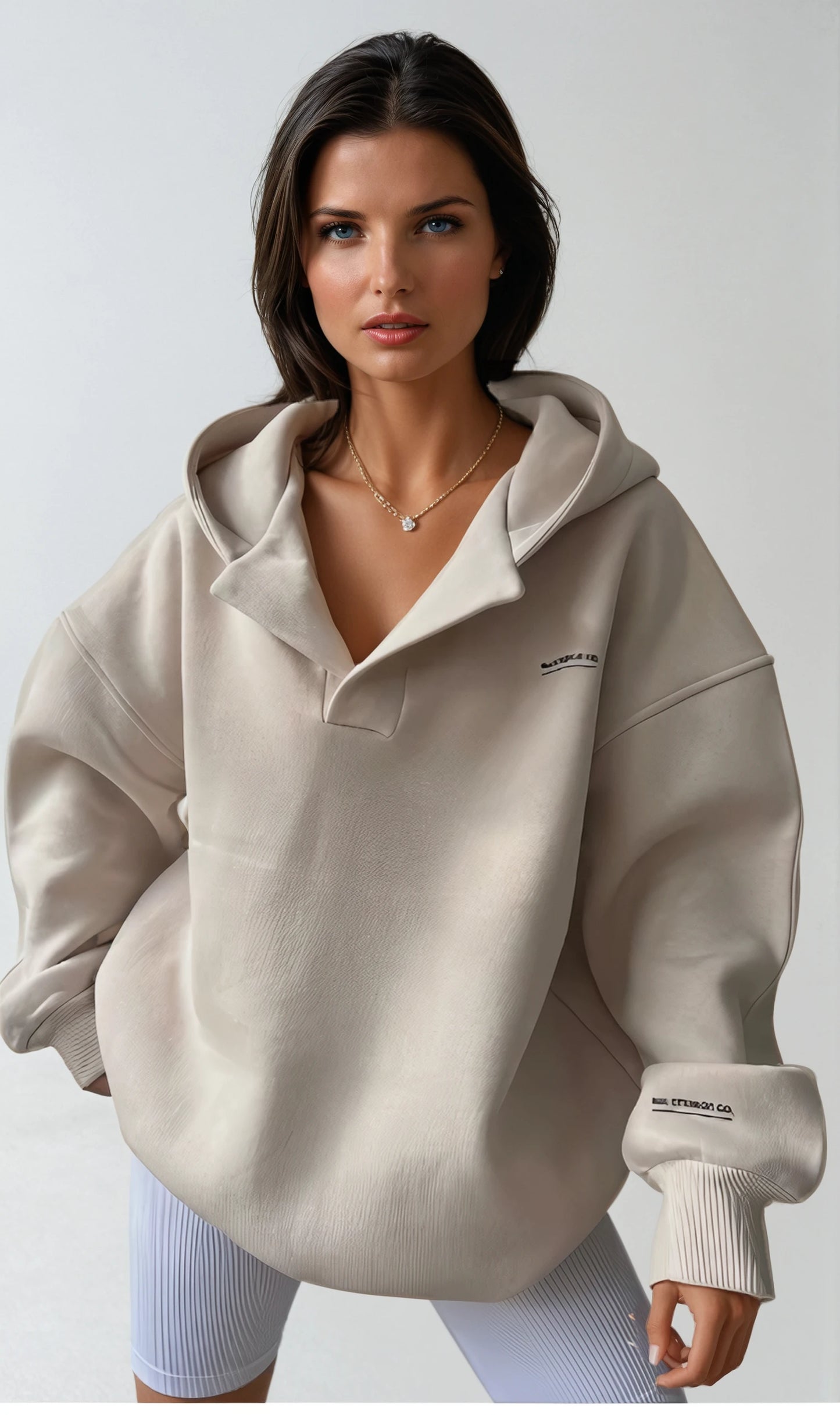 Hoodie Dames | Lage V-Hals & Capuchon