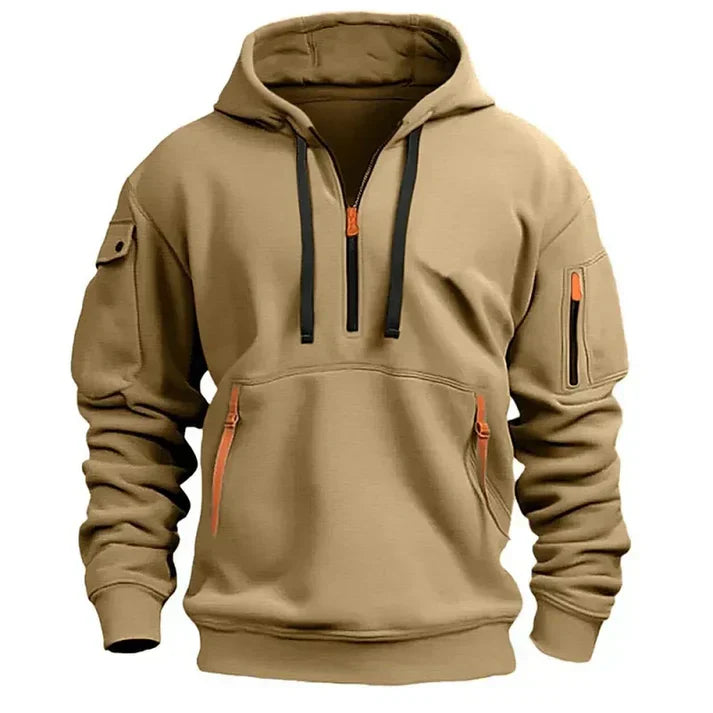 Hoodie Heren | Half Zip & Zakmouwen