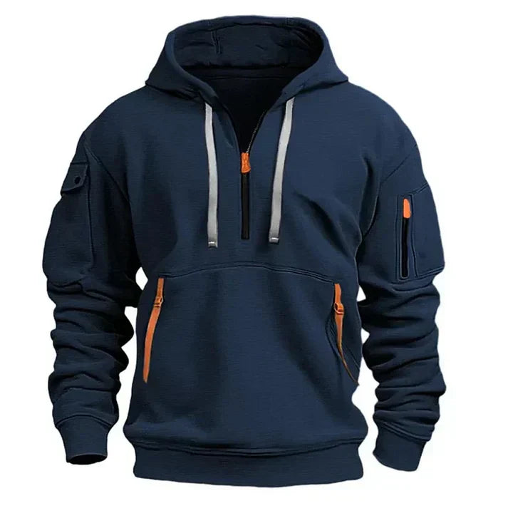 Hoodie Heren | Half Zip & Zakmouwen