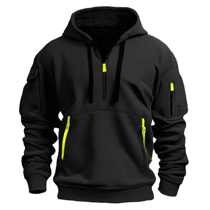 Hoodie Heren | Half Zip & Zakmouwen