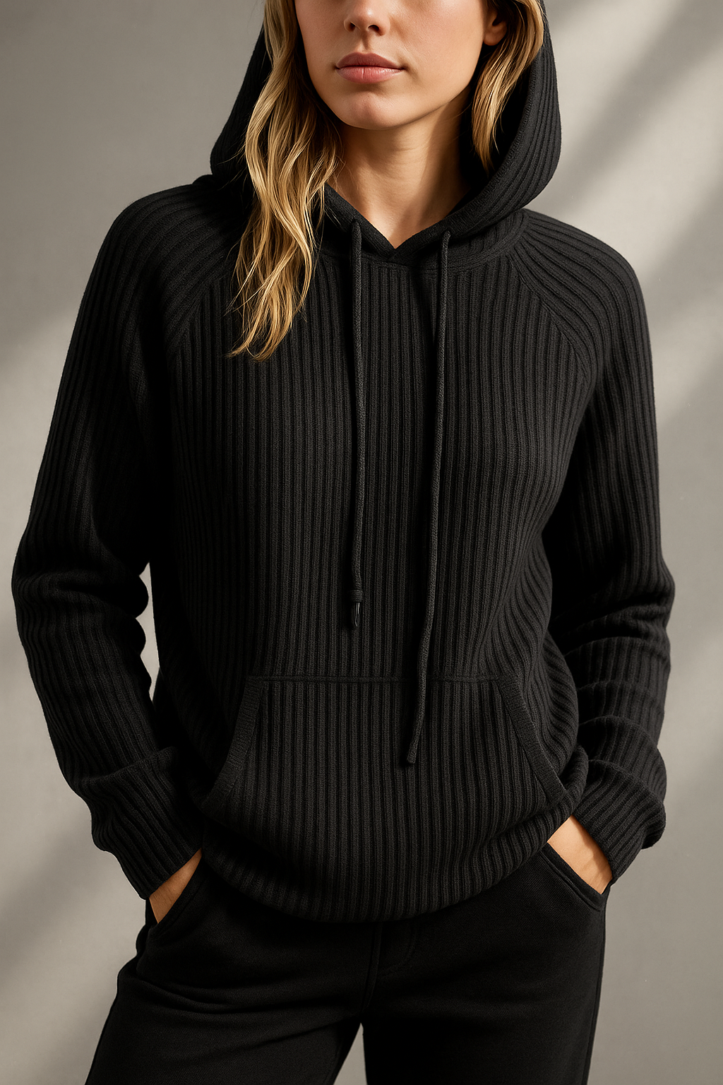 Dames Gebreide Hoodie | Zachte Trui met Capuchon