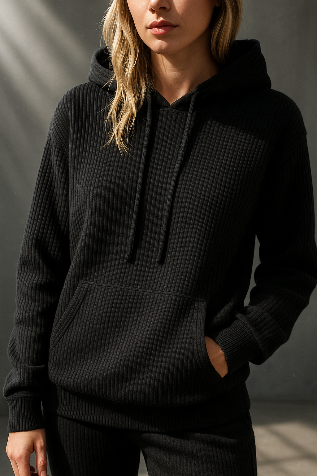 Dames Gebreide Hoodie | Zachte Trui met Capuchon