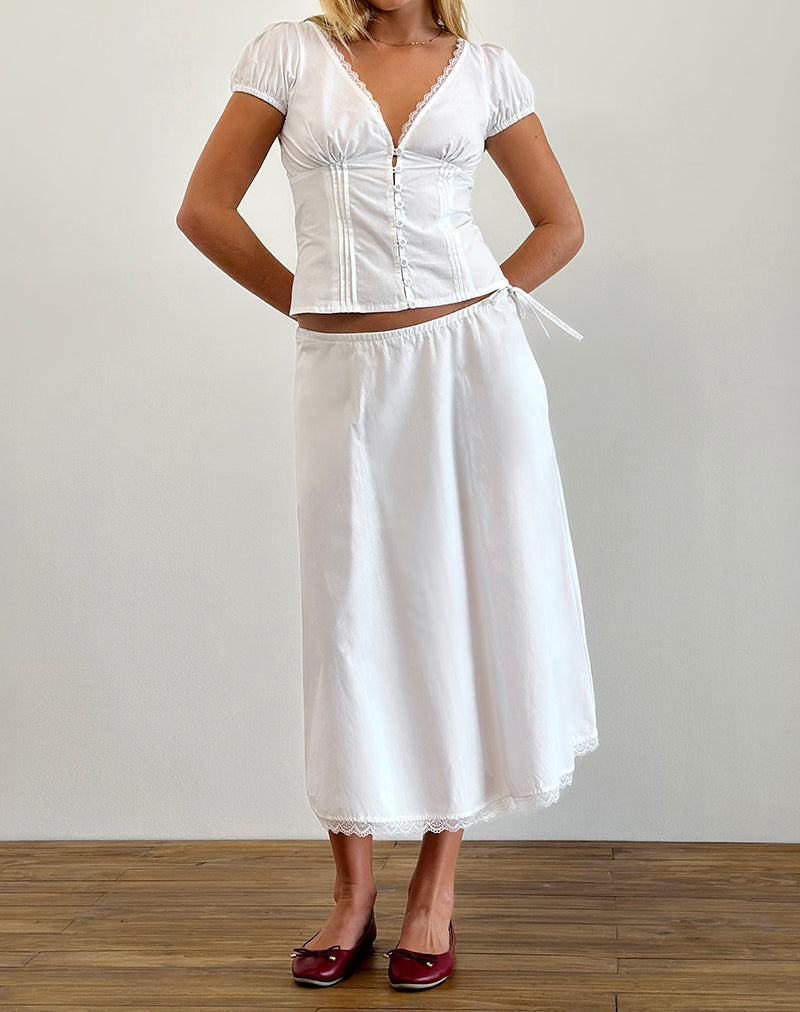 Vianne - Romantische korset-top met vintage charme