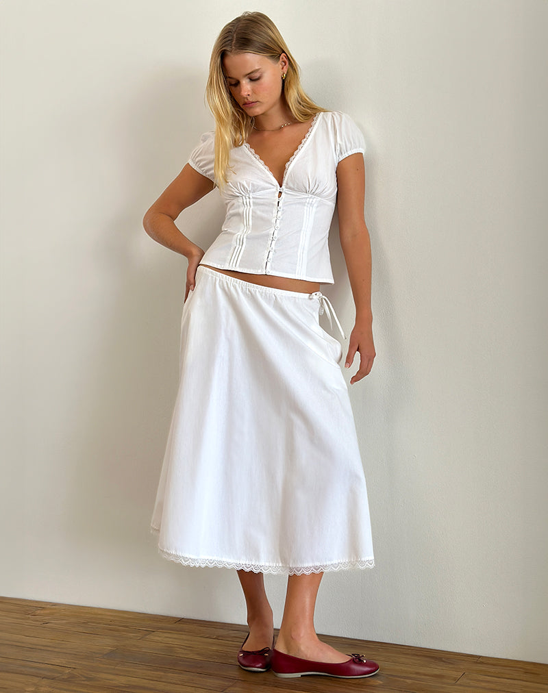 Vianne - Romantische korset-top met vintage charme