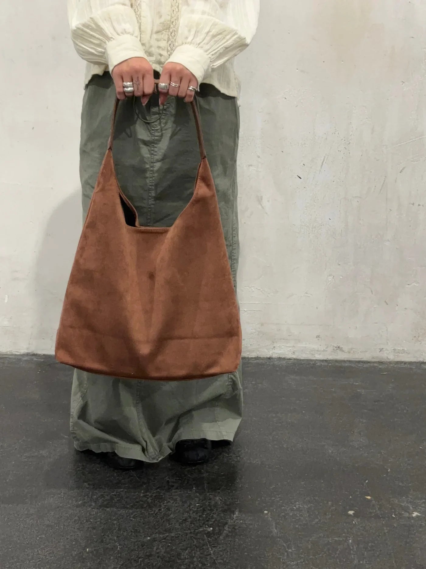 Sorella - Suède Schoudertas met Luxe Clutch