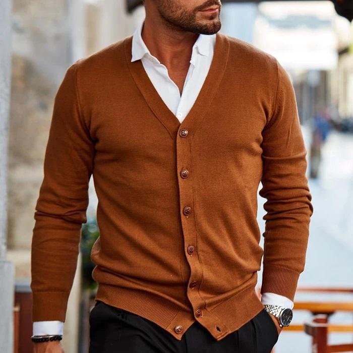 Cardigan Heren | Knoopsluiting & Lange Mouw