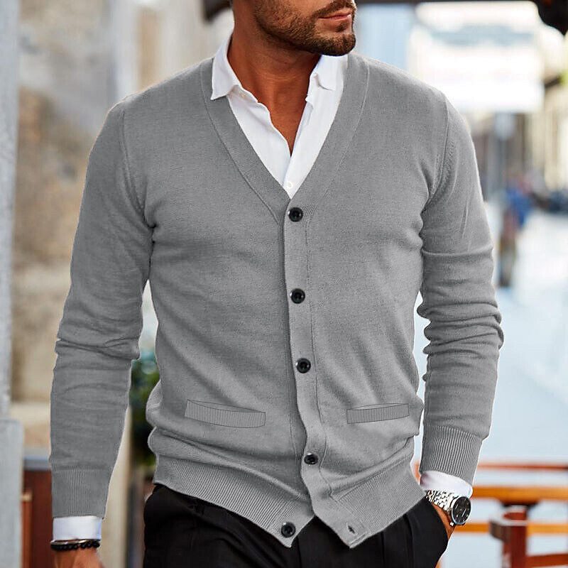 Cardigan Heren | Knoopsluiting & Lange Mouw