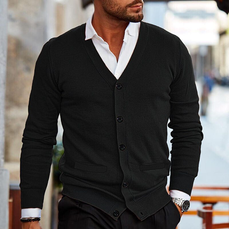 Cardigan Heren | Knoopsluiting & Lange Mouw