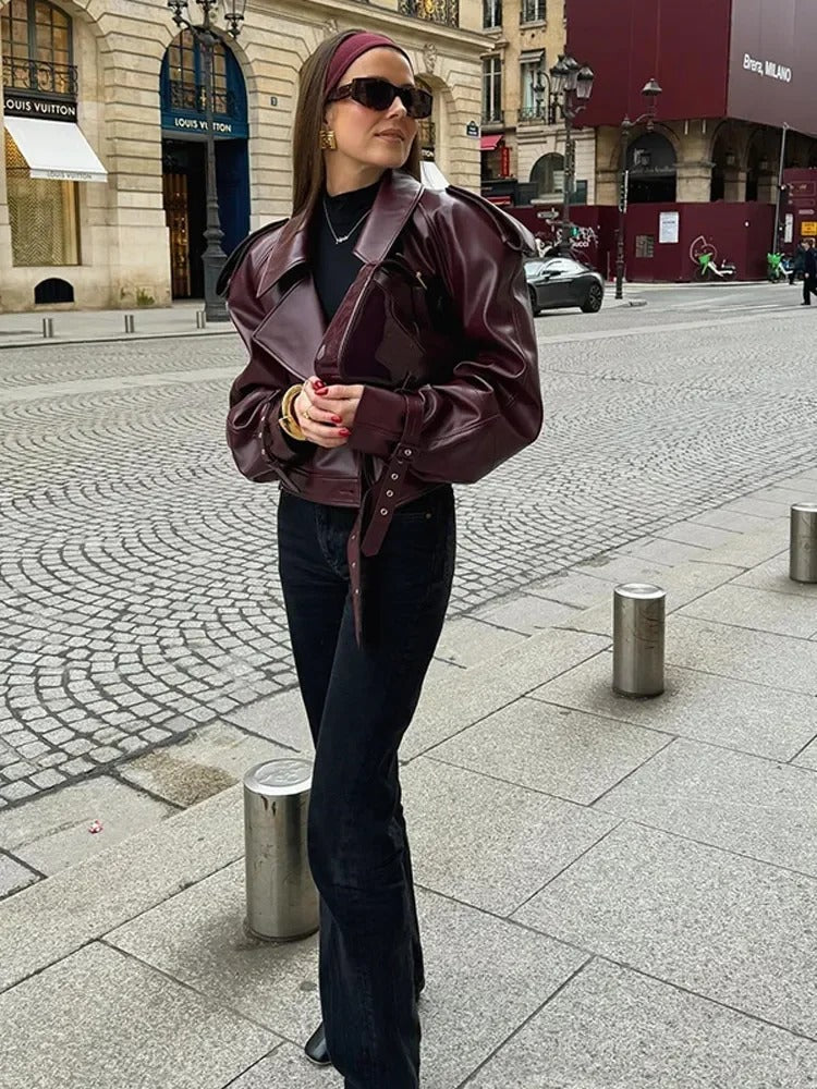 Leren Jas Dames | Kort Model & Rits