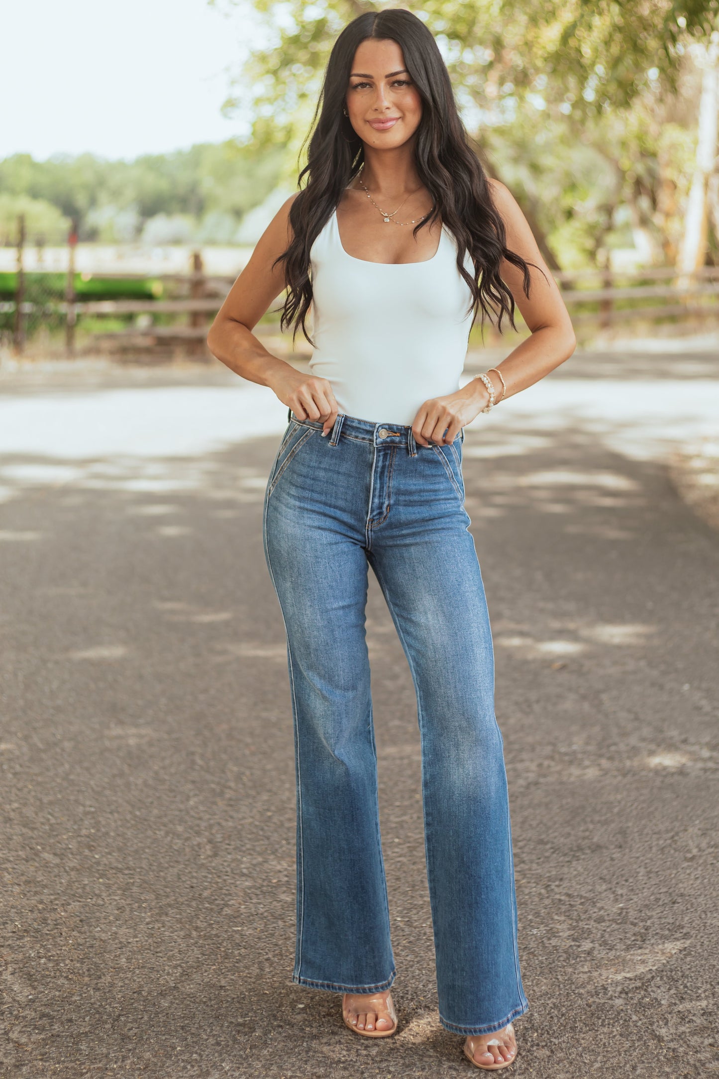 Aveline Flared Jeans Dames | High Waist & Denim