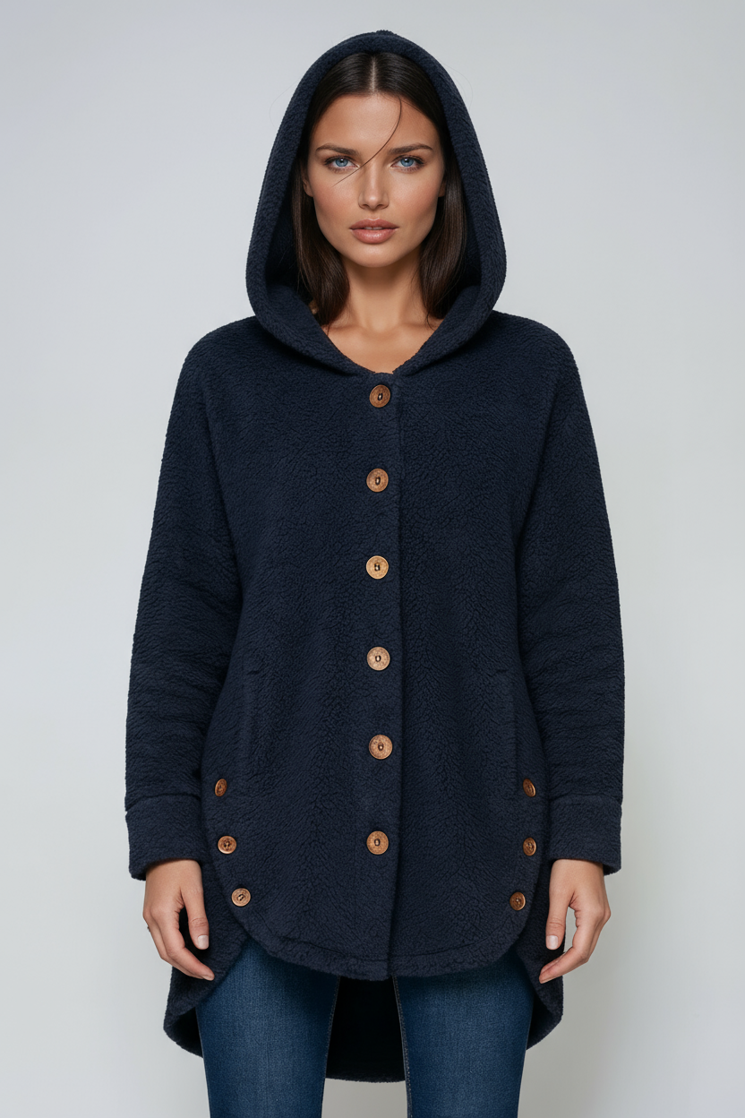 Teddy Jas Dames | Capuchon & Knoopsluiting