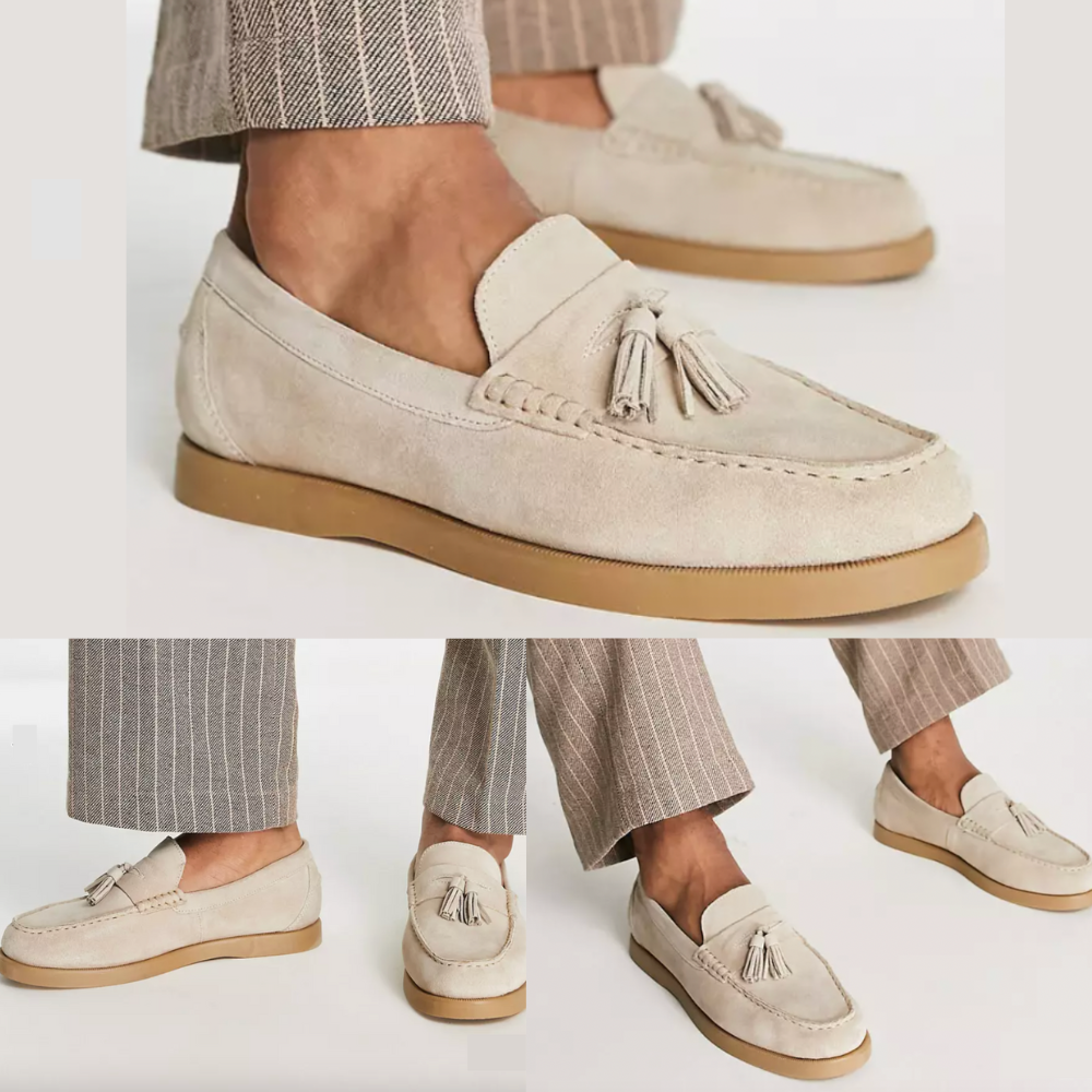 Felix – Klassieke Suède Loafers met Kwastjes