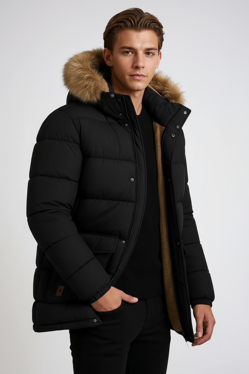 Matt - Winterjas Heren | Bontkraag & Capuchon