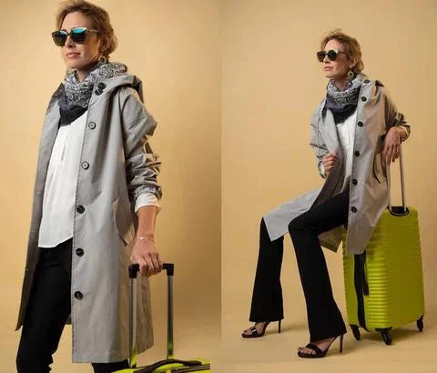Lange Jas Dames | Capuchon & Knoopsluiting