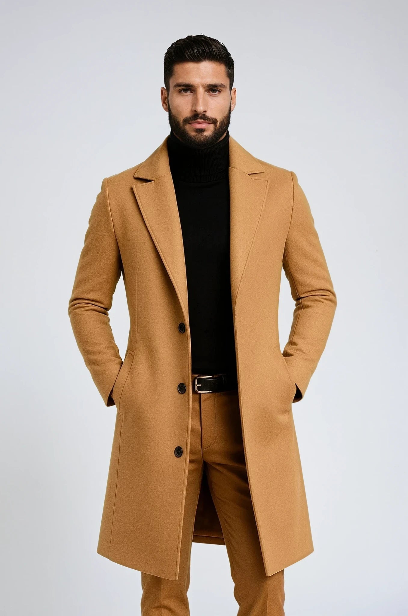 Heren Winterjas Lang | Met Knoopsluiting