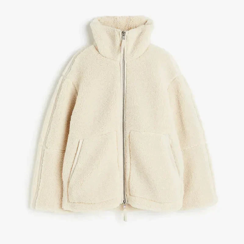 Teddy Dames Jas | Fleece met Rits
