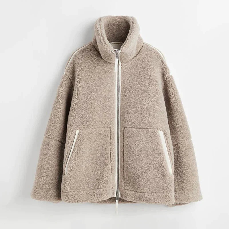 Teddy Dames Jas | Fleece met Rits