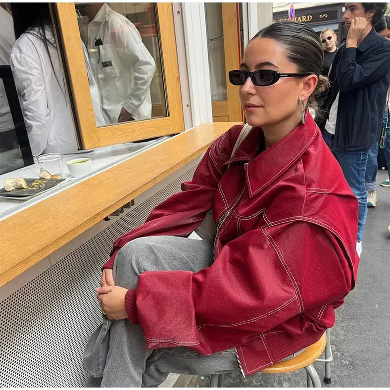 Lou | Viral Leren Jas