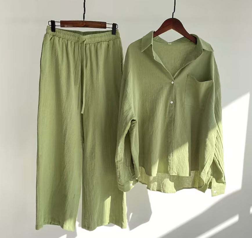Luchtige Linnen Tweedelige Set – Tijdloos & Comfortabel