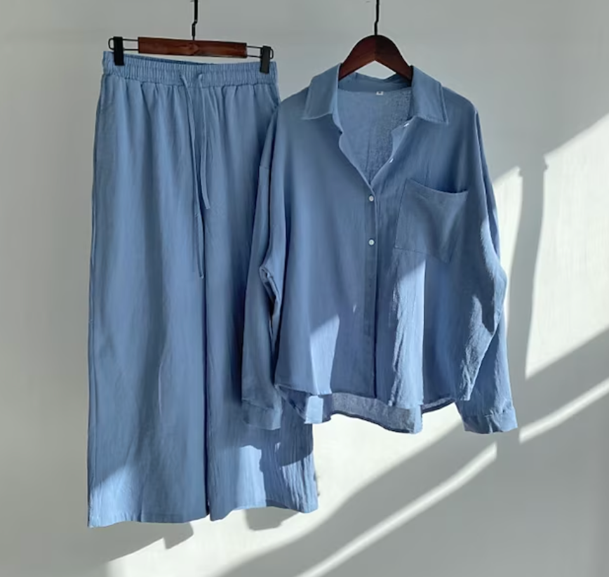 Luchtige Linnen Tweedelige Set – Tijdloos & Comfortabel