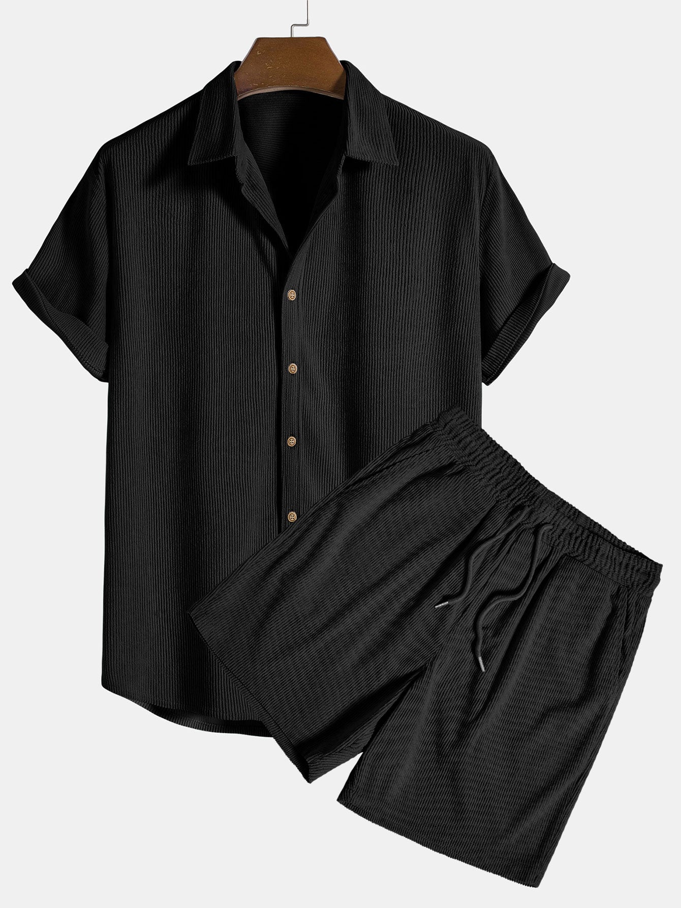 Luchtige zomer set met overhemd en korte broek