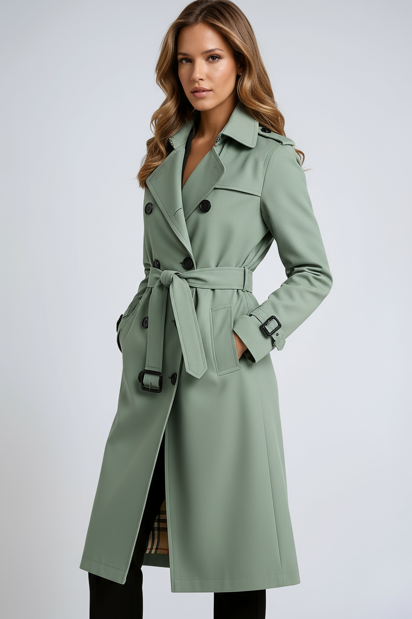 Trenchcoat Dames | Dubbele Knoopsluiting & Riem