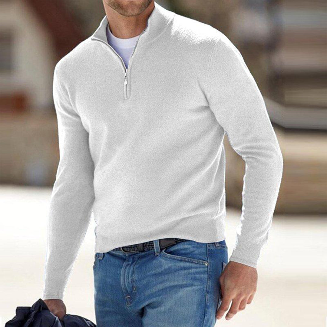 Maxim Heren Trui Half Zip | Wolmix & Ritssluiting