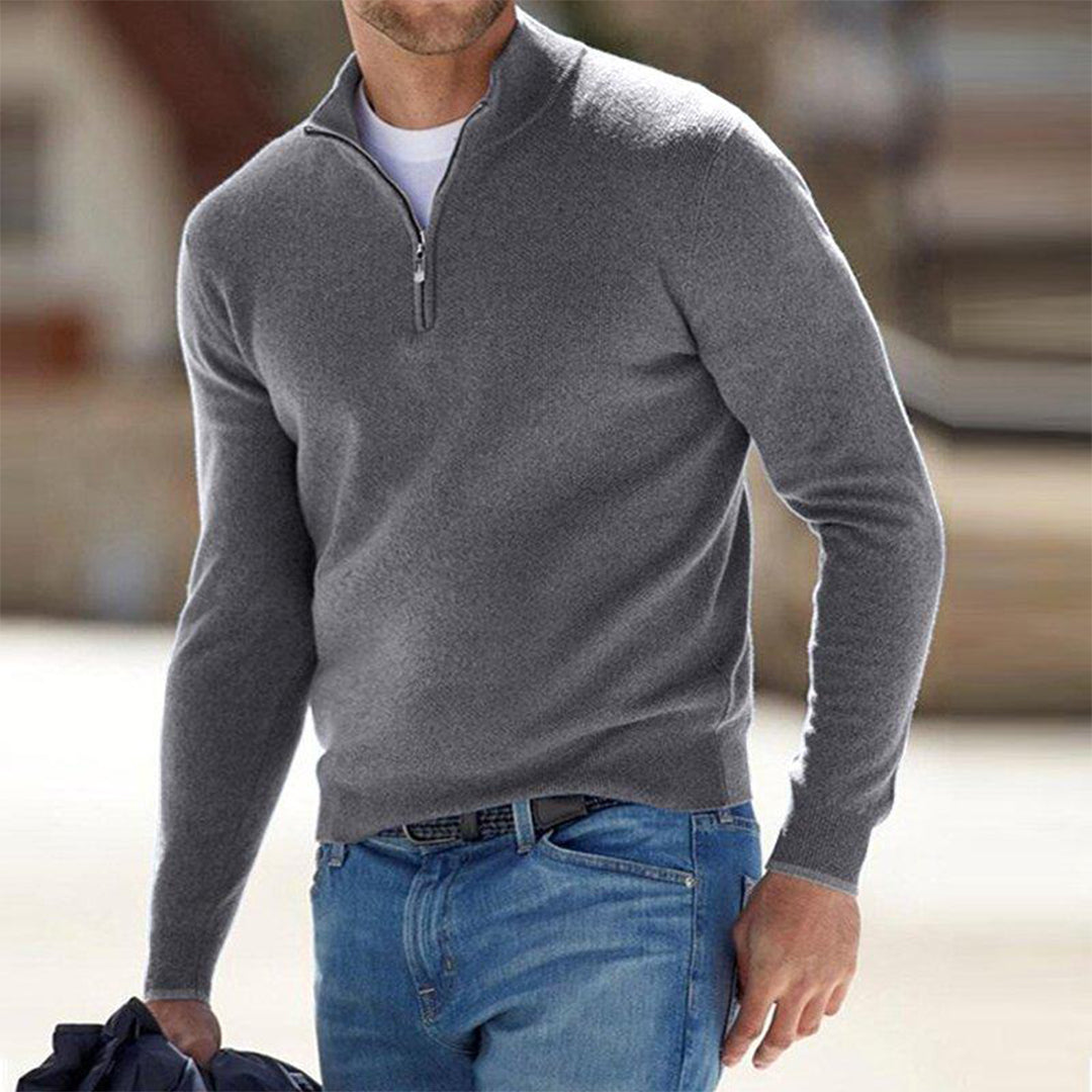 Maxim Heren Trui Half Zip | Wolmix & Ritssluiting