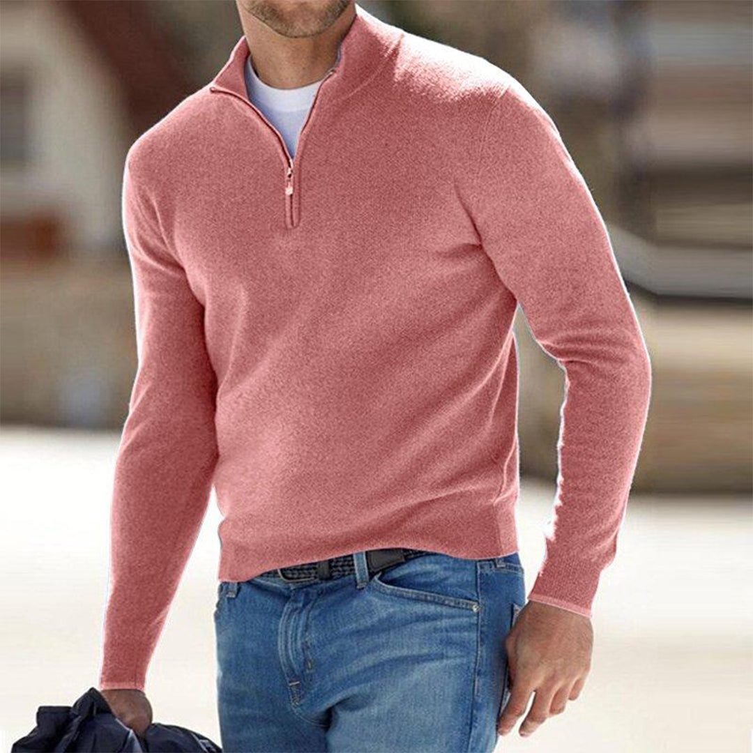 Maxim Heren Trui Half Zip | Wolmix & Ritssluiting