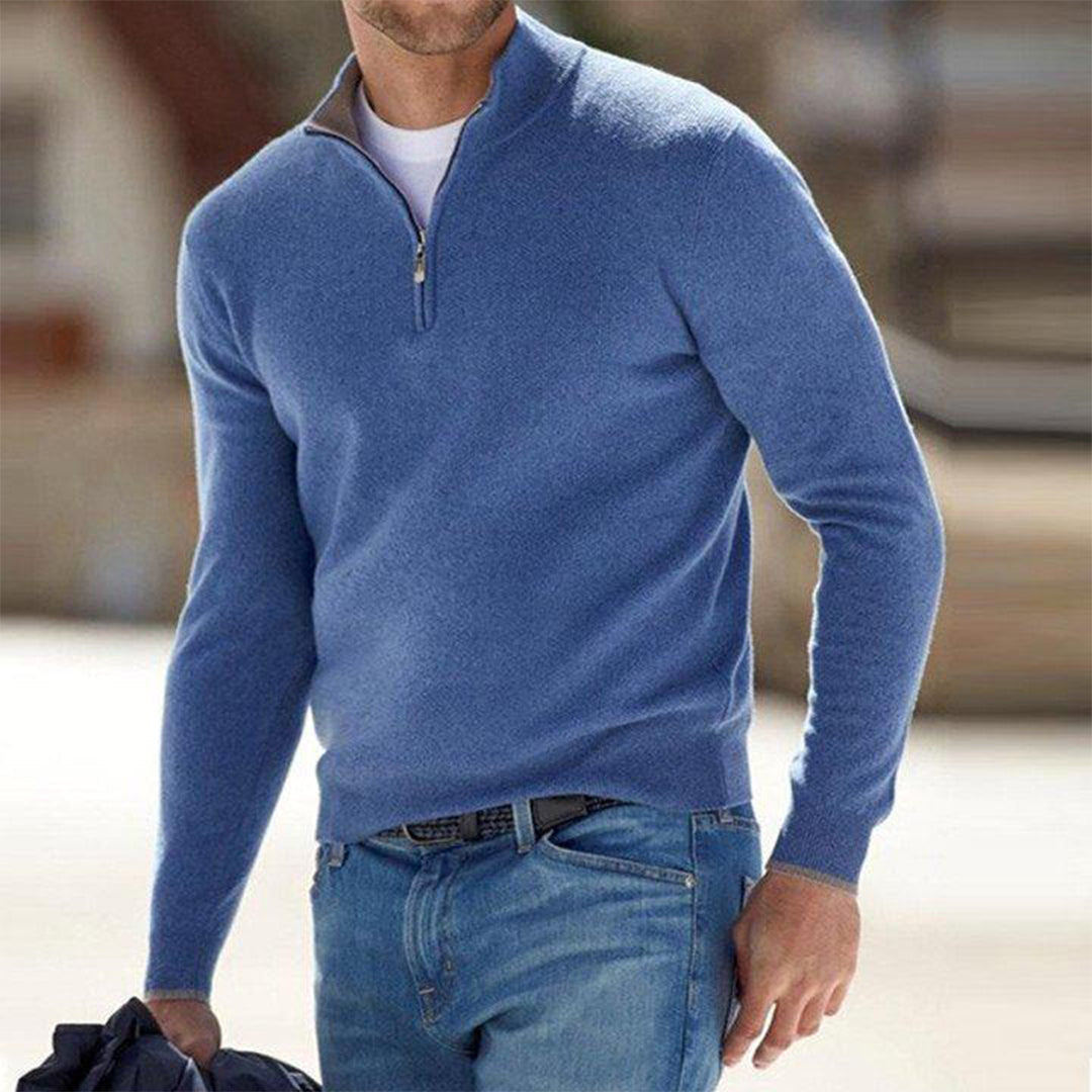 Maxim Heren Trui Half Zip | Wolmix & Ritssluiting