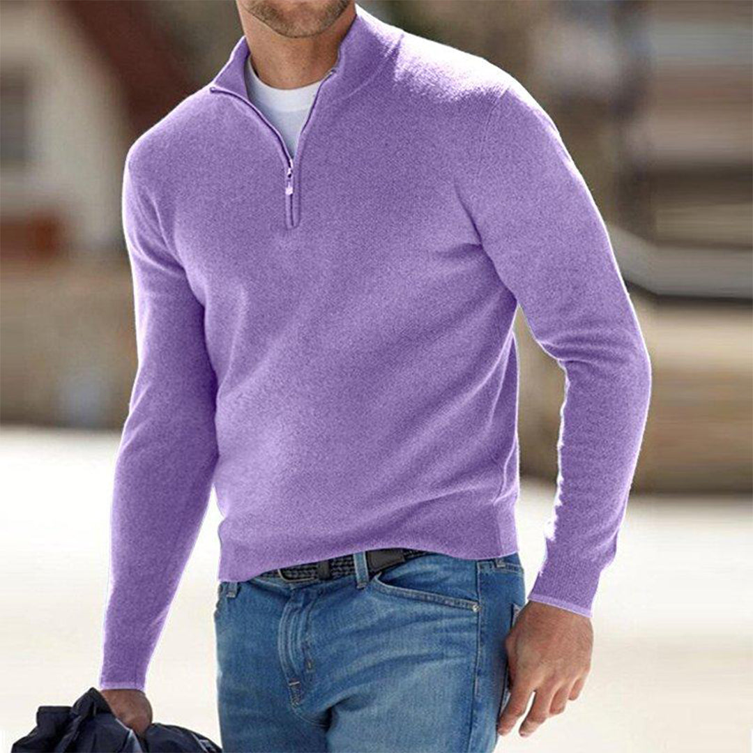 Maxim Heren Trui Half Zip | Wolmix & Ritssluiting
