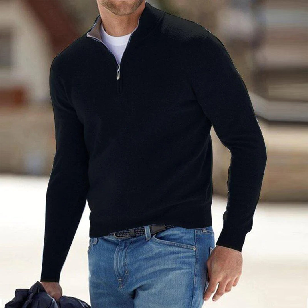 Maxim Heren Trui Half Zip | Wolmix & Ritssluiting