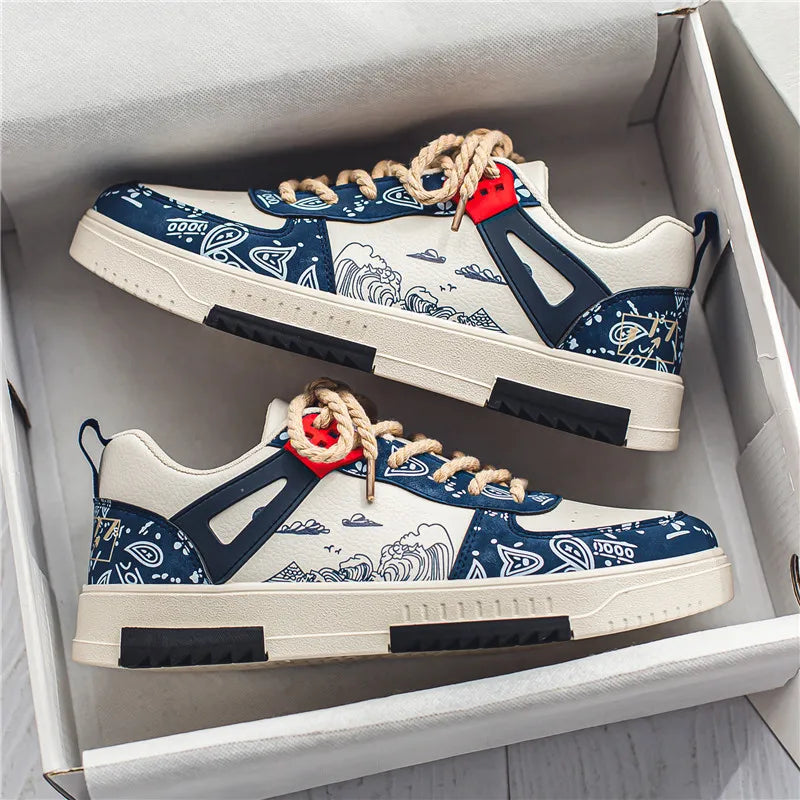 Sneakers Heren | Golfprint & Lage Zool